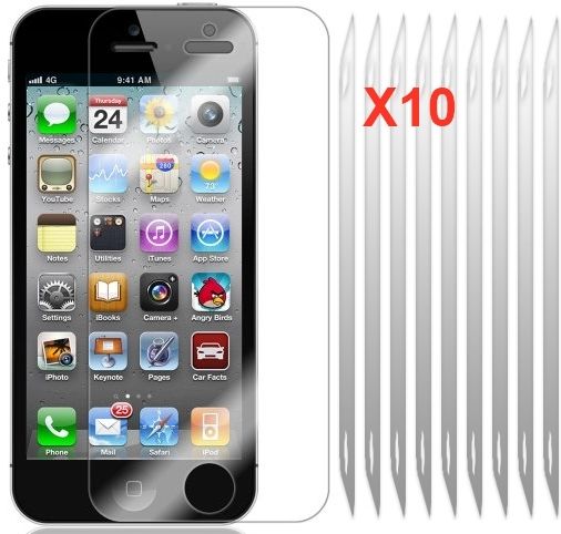 10x New Iphone 5 Clear Screen Protector Guarder 10 In 1 Pack