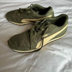 Khaki Olive green Puma Sneakers Trainers 11