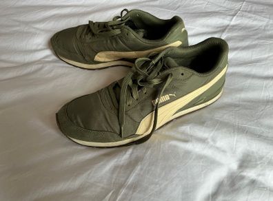 Khaki Olive green Puma Sneakers Trainers 11