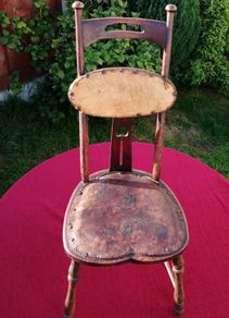 Antique Art Nouveau Rustic Ladies Chair c. 1880
