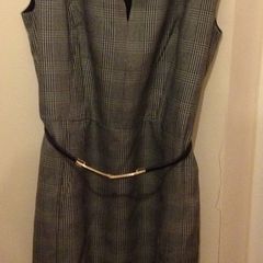 Mango suit grey and black checked dress - sz 10