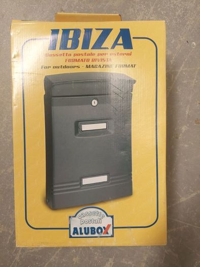 NEW Alubox Ibiza Italian Made Letterbox Cast Iron Grey