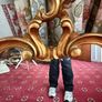 Rare Vintage 1930s Gilded Triptych Mirror Image 5
