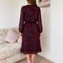 Pala DOro Red  Black Animal Print Wrap Dress  Size M Image 2