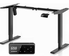 Height Adjustable Electric Standing Desk Frame Two-Stage with Heavy Duty Steel Stand up Desk Computer Desk with Automatic Memory Smart Pannel AVAILABLE IN BLACK/WHITE (FREE POSTAGE)