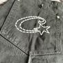 Corteiz C-Star Embroidered Black Denim Jeans Image 2
