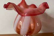 Vintage glass handkerchief vase