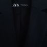 Zara navy pin stripe tailored jacket Image 2