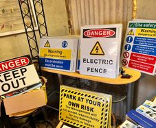 large metal signs