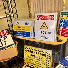 large metal signs