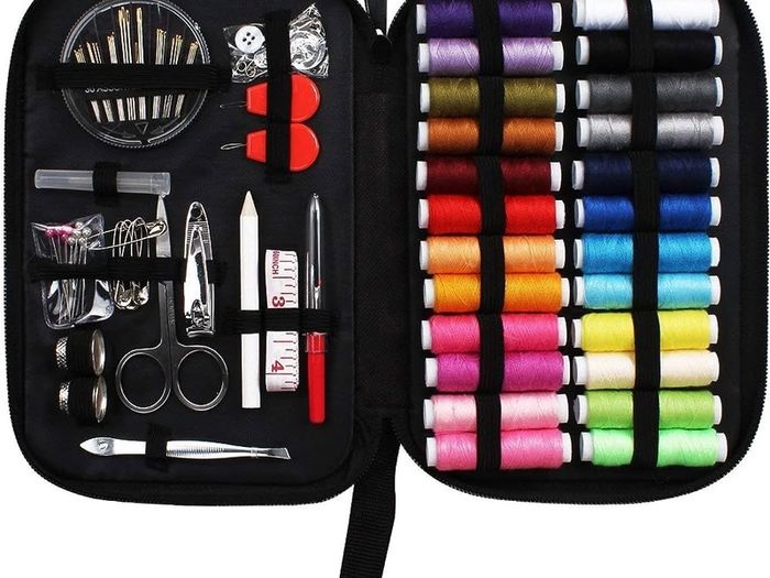 NEW SALE | Sewing Kit with Case, 130 pcs Sewing Supplies for Home Travel and Emergency, Kids Machine, Contains 24 Spools of Thread of 100m, Mending and Sewing Needles, Scissors, Thimble, Tape Measure