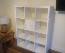 IKEA Kallax-style cube shelving unit