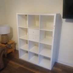 IKEA Kallax-style cube shelving unit