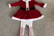 Brand new never worn: Mrs Claus girls Christmas dress with tights