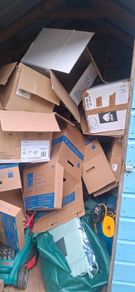 Moving cardboard boxes