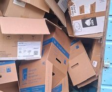 Moving cardboard boxes