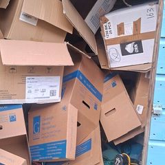 Moving cardboard boxes