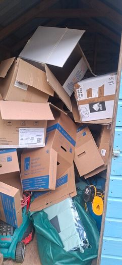 Moving cardboard boxes