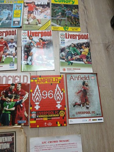 football program lot all Liverpool fc related