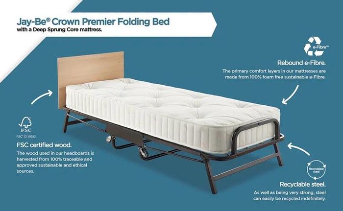 Jay-Be Crown Premier Single Folding Bed