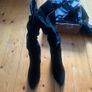 Wide Fit Slouch Black Knee Boots Image 4