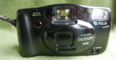 Vintage Fuji DL-95 Super 35mm Film Camera with Panorama & Macro, Retro Point and Shoot Camera