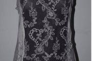 Grey lace front Tredy top size UK8/10 EU36/38 Postage included