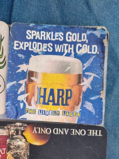 Vintage beer mat collage