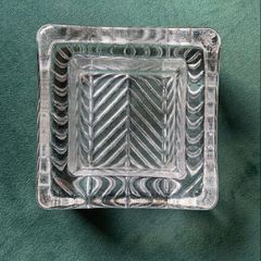 Chunky vintage glass ashtray