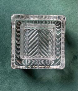 Chunky vintage glass ashtray