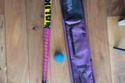 hockey stick and bag