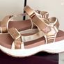 Dunnes Stores Rose Gold Platform Summer Sandals - Size 38 Image 4