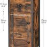 Chest of Drawers: Cabinet with Drawer and Adjustable Shelf, Side Cabinet, Bedside Cabinet, Telephone Table, Slatted Door, Hallway Cabinet, Living Room, Bedroom, Office, Hallway, Vintage Image 2