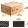 Bee Hive Deep Box Starter Kit, 100% Beeswax Coated Natural Fir Wood, Langstroth Beehive Kit with 10 Frames and Foundations, Transparent Acrylic Bee Windows for Beginners and Pro Beekeepers Image 2