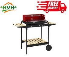 Charcoal BBQ, with Five Position Grill Grate - Red
