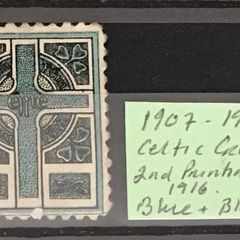 Ireland 1916 Sinn Fein Propaganda Stamp 2nd Printing in Blue and Black MNG