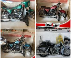 Harley Davidson Motorcycle models lot of four 1/15 polistil