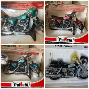 Harley Davidson Motorcycle models lot of four 1/15 polistil