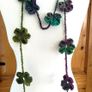crochet flower scarf lariat Image 2