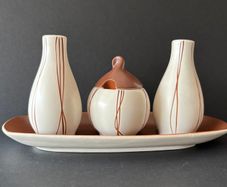 Vintage Carlton Ware Salt, Pepper and Mustard Pot Set