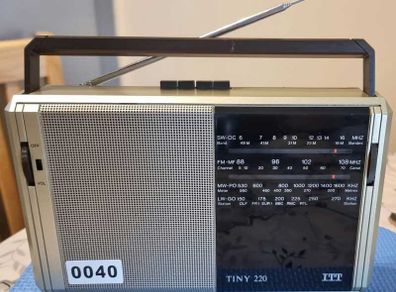 From 1983 ITT Tiny 220 portable radio, perfect working condition.