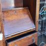 Antique English made By Harrison and Gibson Ilford very rare piece Bureau / Display case with original stained glass with brass fittings and locks. Circa 1930s beautiful Image 4