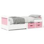Day Bed with 5 Drawers without Mattress IRUN White&Pink 90x200 cm Image 2