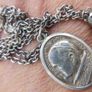 Vintage Sterling Silver 925 Pope Paul VI Holy Medal  Necklace - Religious Christian Silver Gift Pendant for Men and Women - Catholic Gift 6,8g length -18" Image 5