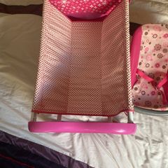 Big doll cot and carrycot