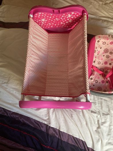 Big doll cot and carrycot