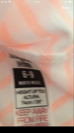 Girls new dress 6/9 mths