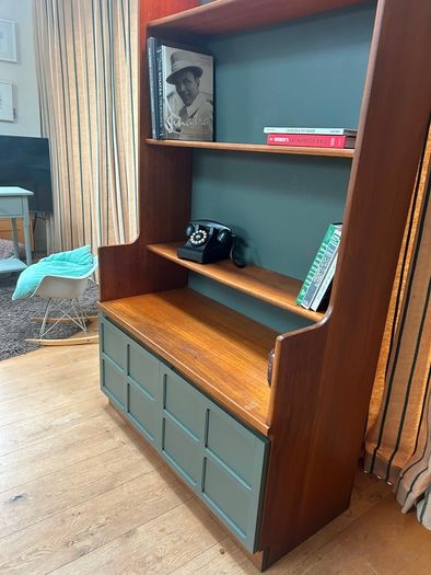 Mid century Nathan waterfall bookcase