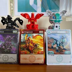Action Figures - Set of 3 Bakugans & Cards : Ferascal, Nillious, Dragonoid