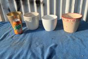 4 ceramic flower pots